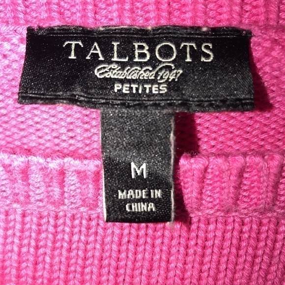 Talbots Hot Pink Sweater Medium​​​​ - Picture 3 of 3
